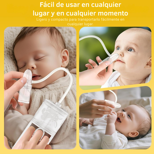 Aspirador nasal para limpieza de nariz para bebés y niños pequeños