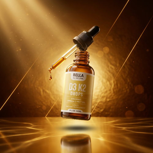 Gotas de Vitaminas D3 K2 Bella All natural™